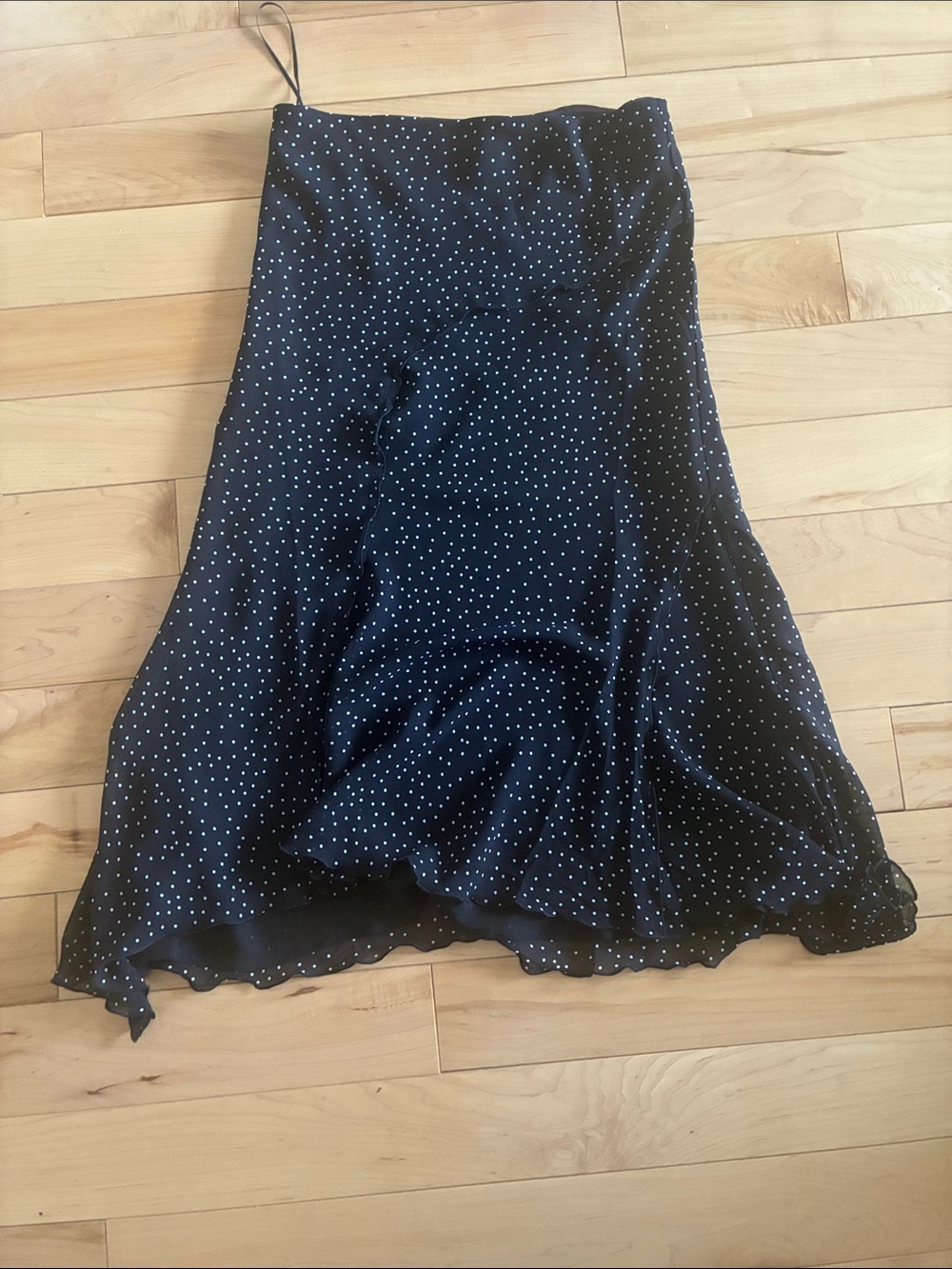 Mango Black Polka Dot Skirt